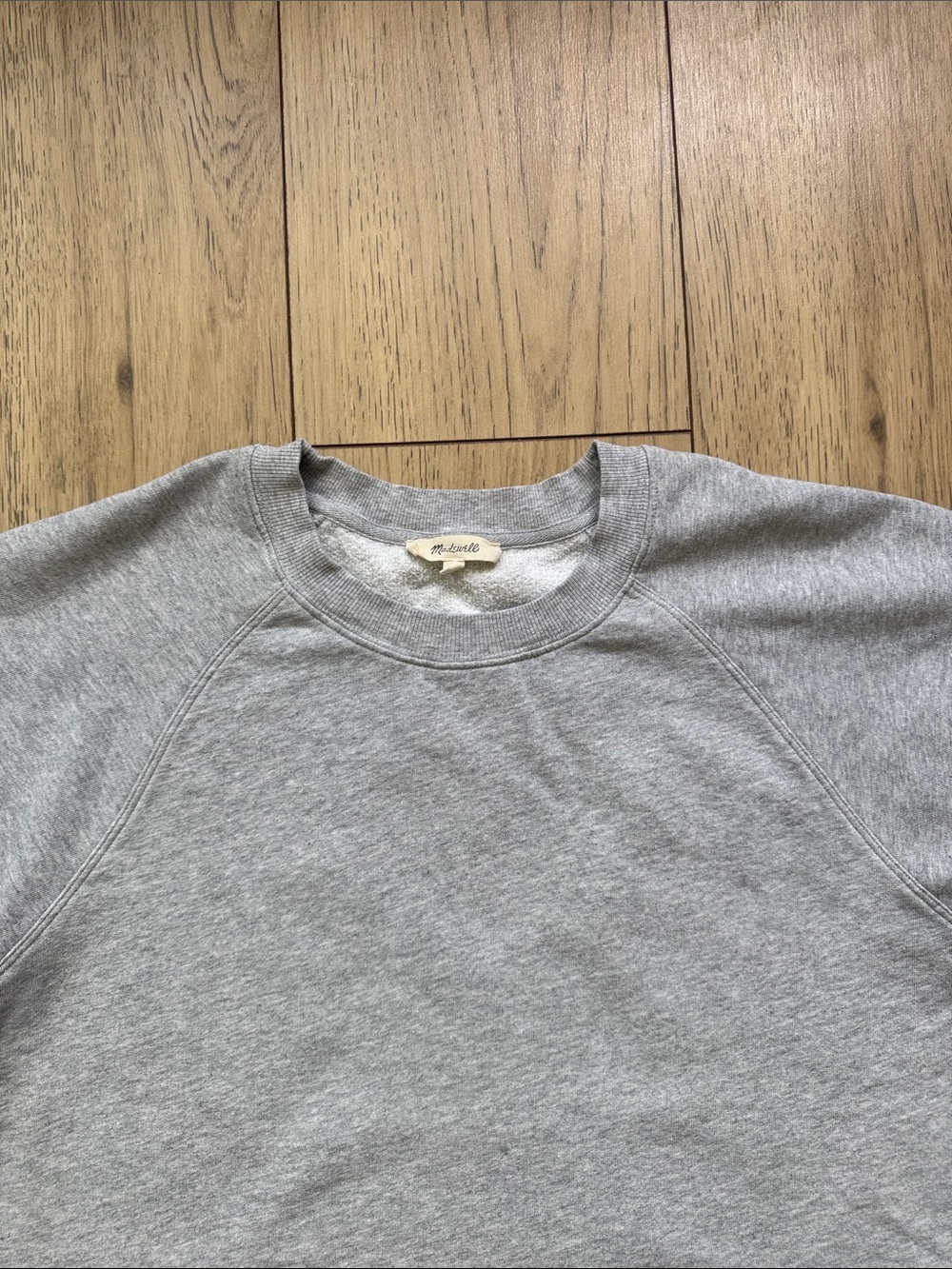 Madewell Gray Puff Short Sleeve Sweatshirt Women’s Large Crewneck